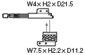 W4 x H2 x D21.5