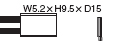 W5.2 x H9.5 x D15