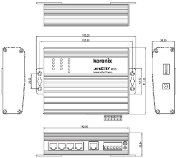 Korenix������˼(������Ӽ��F) JetNet 3705/3705-w 5�ڷǾW(w��ng)���͹��I(y��)PoE��̫�W(w��ng)��늽��Q�C