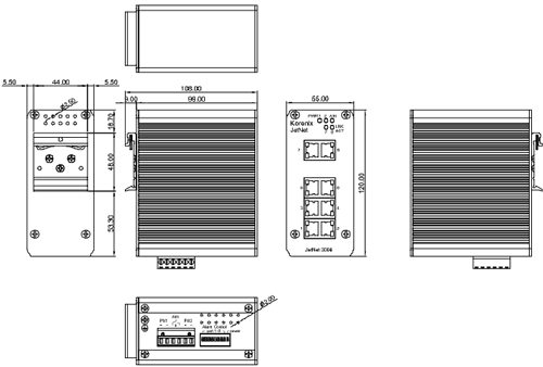 Korenix������˼(������Ӽ��F) JetNet 3008 8�ڰ��׹��I(y��)��̫�W(w��ng)���Q�C