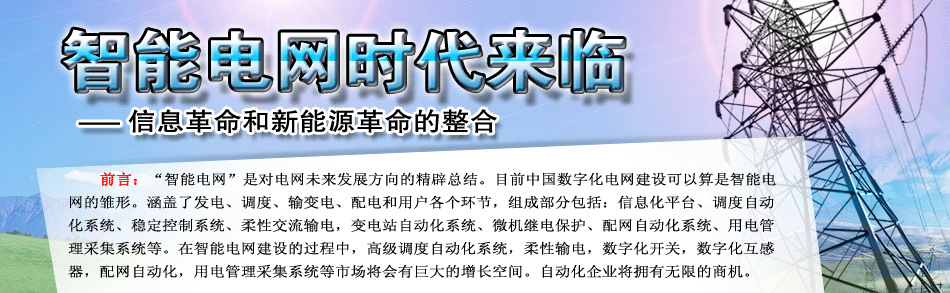 智能電網(wǎng)時代來臨